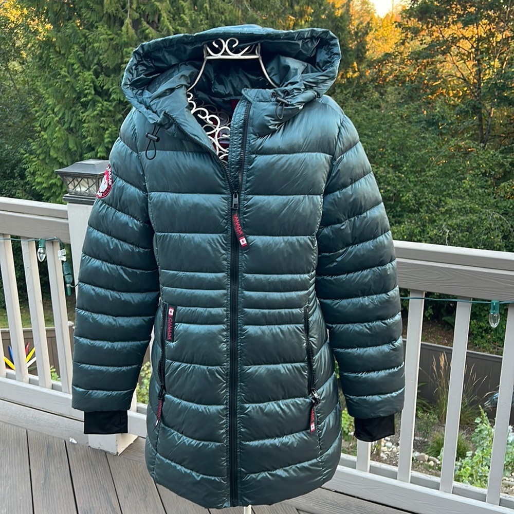 CANADA Weathergear Glacier Shield Forest Green Long Zip Front Jacket Women’s S